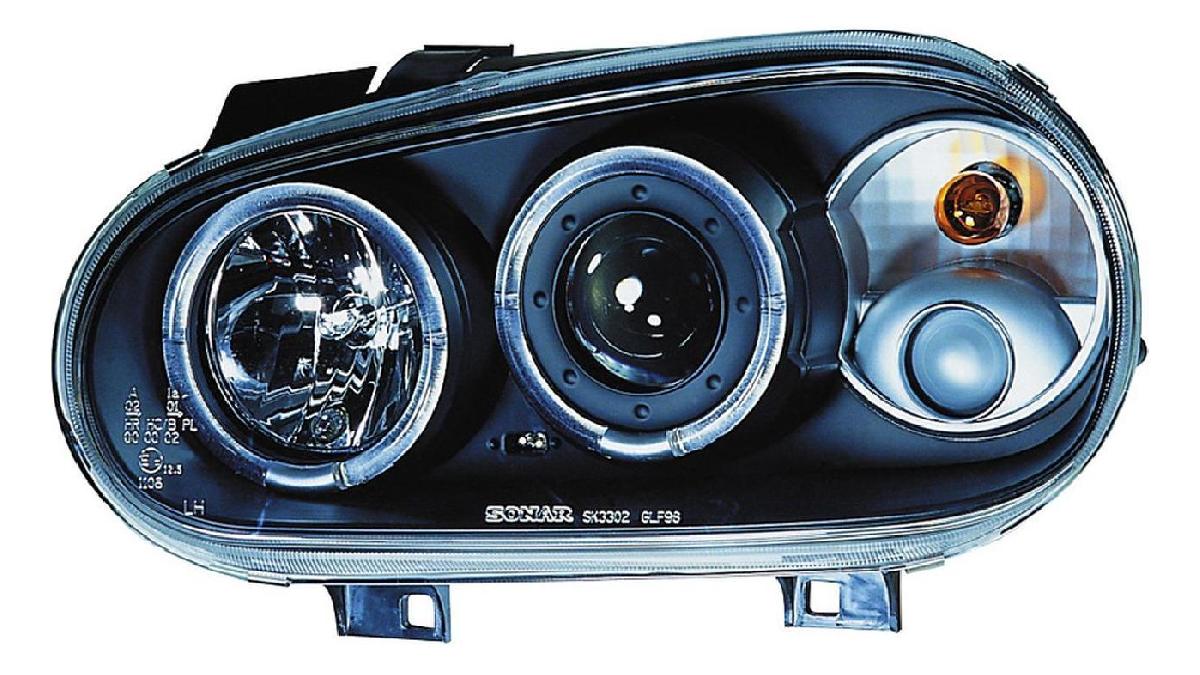 Set+de+phares+sur+mesure+pour+Volkswagen+Golf+IV+1998-2003+-+Noir+-+incl.+Angel-Eyes